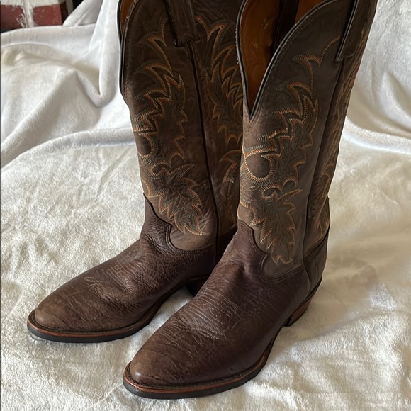 Tony Lama 7951 Krauss Men's Brown Leather Western Boots sz 8.5EE